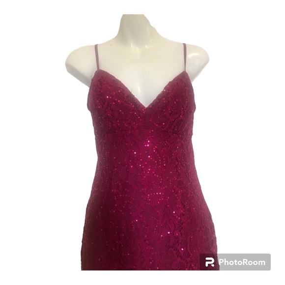 Guess Red Sequin Pema Cocktail Dress - Size S, Small, 2 - Picture 4 of 6